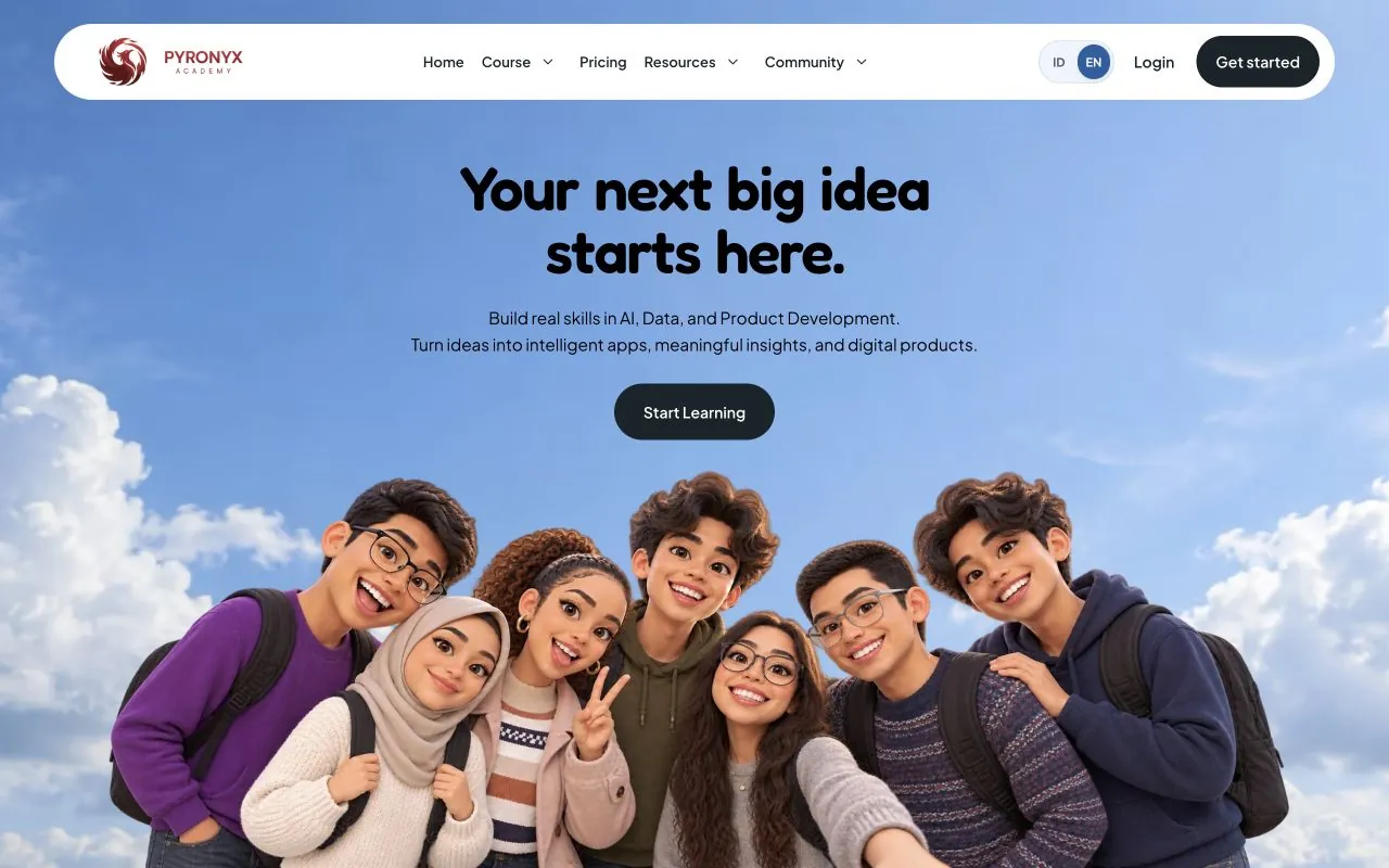 Pyronyx Academy website screenshot