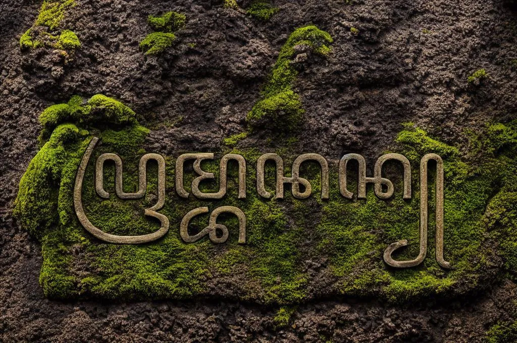 Original GAKSARA research output: Javanese lettering for prambanan rendered in relief on moss-covered stone